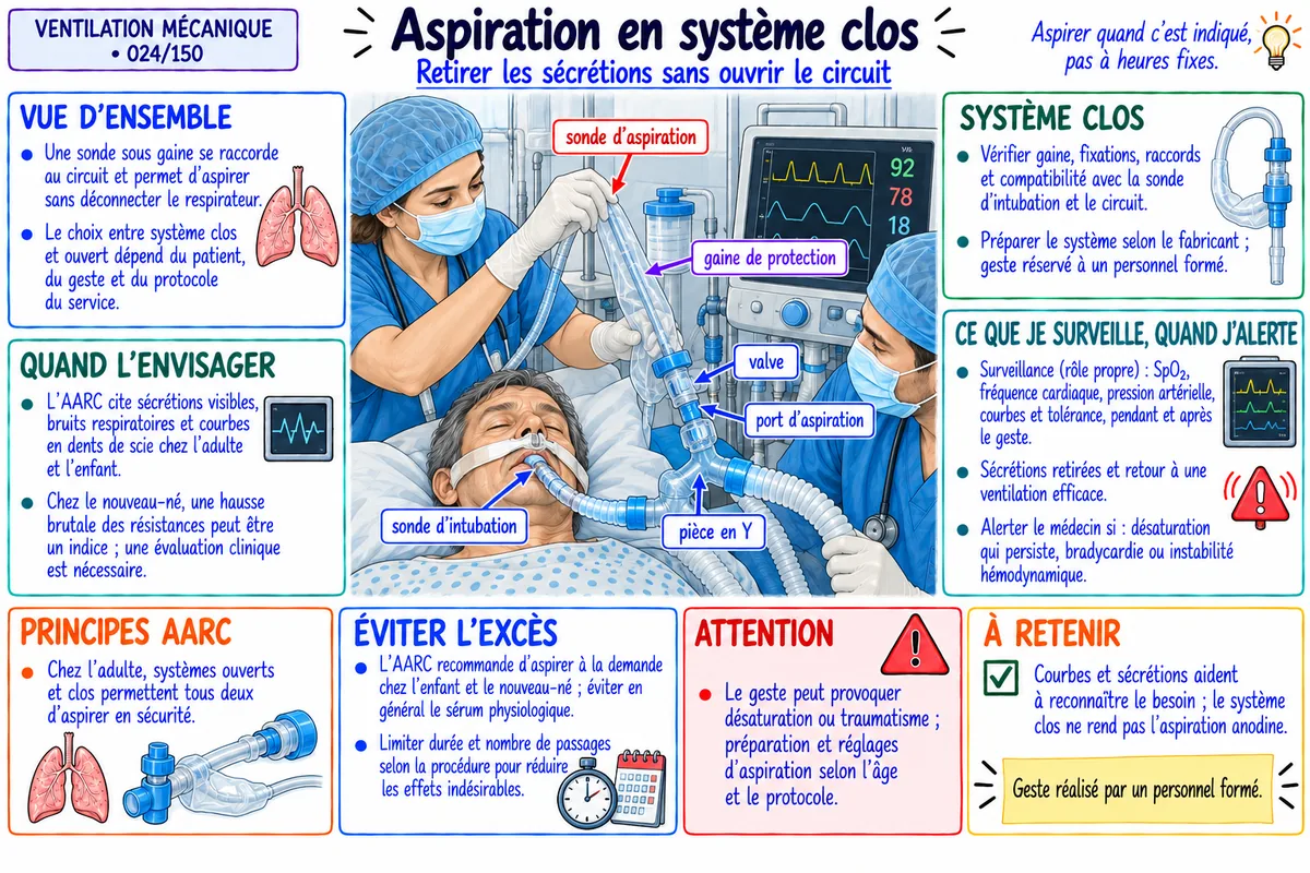 Fiche visuelle : aspiration en système clos
